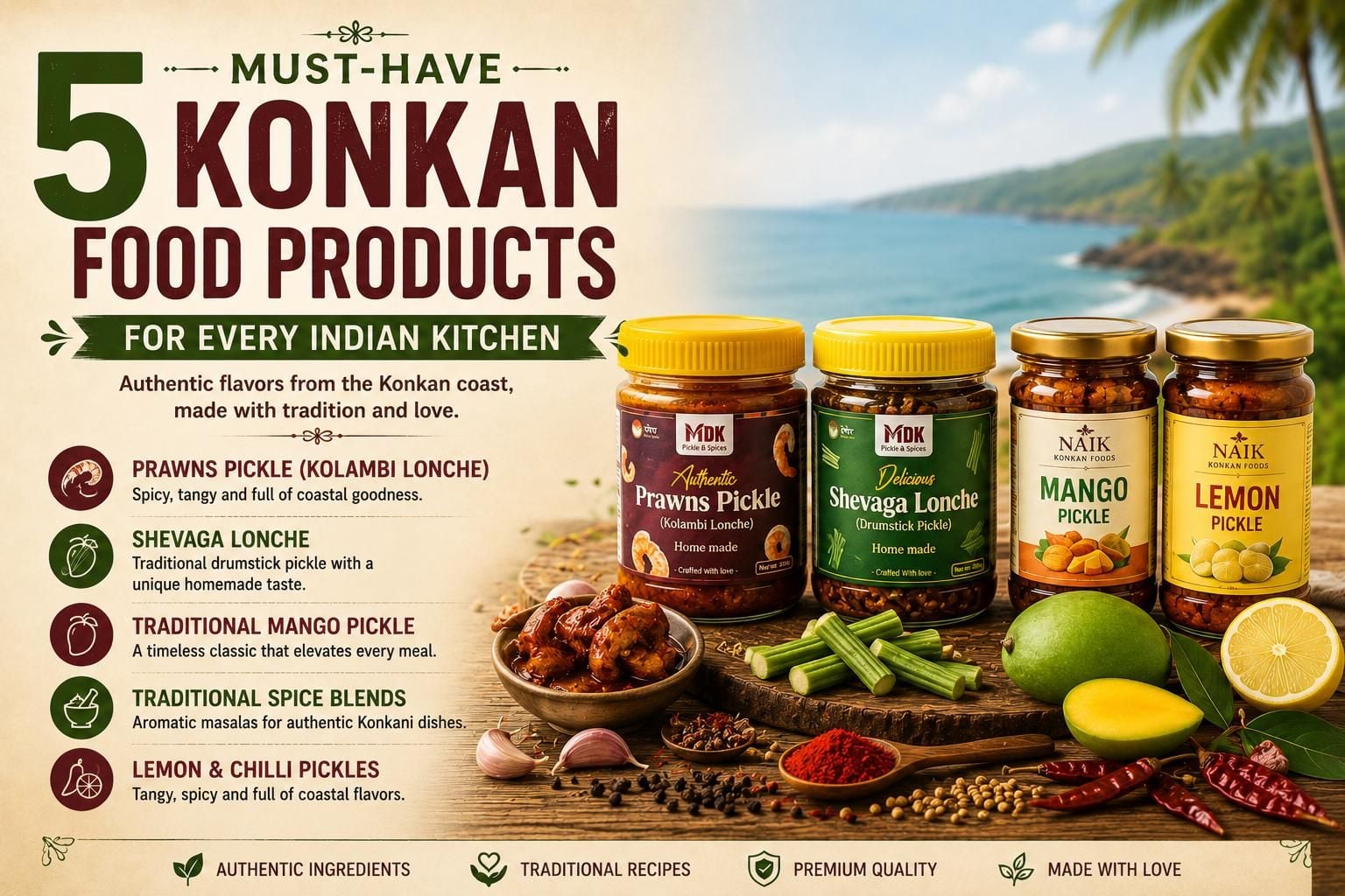 5 Must-Have Konkan Food Products for Every Indian Kitchen